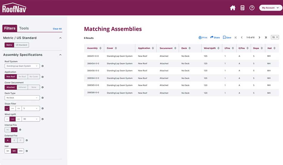 Roof Nav Landing Page