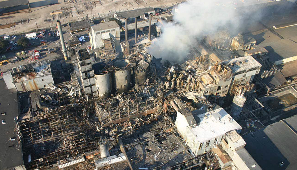 Imperial Sugar processing facility in Port Wentworth, Georgia, USA, in 2008.  